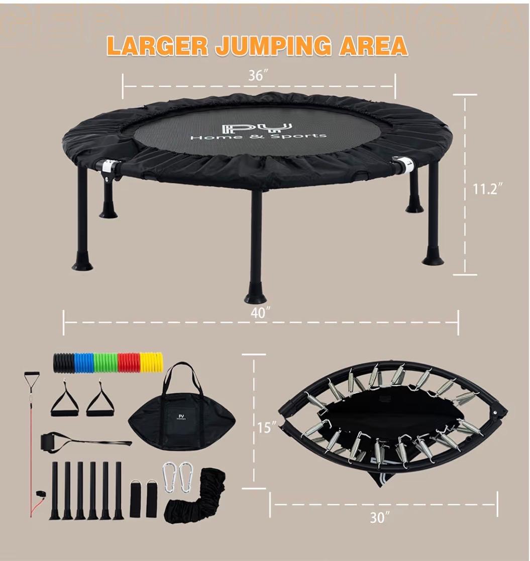 PY Fordable Fitness Trampoline for Adults