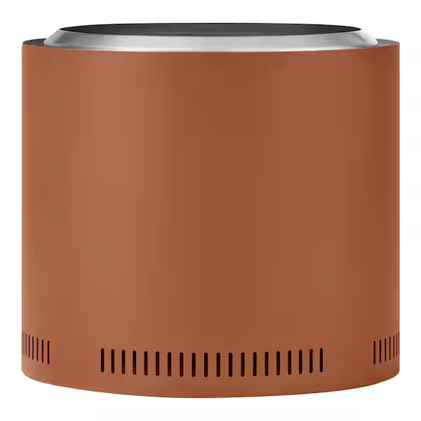 19" Low Smoke Stainless Steel Outdoor Fire Pit – Portable, Burnt Orange Wood Burning