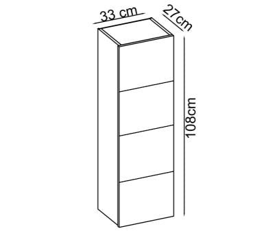 MAYA 10833 V31 Doors: M.N. Ant. Lacquer, Sides: UD Melamined MDF