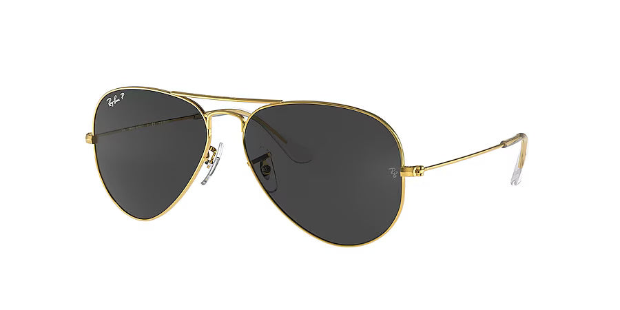 Ray-Ban RB3026 Aviator Large Metal II Sunglasses – Gold Frame with Green Lenses