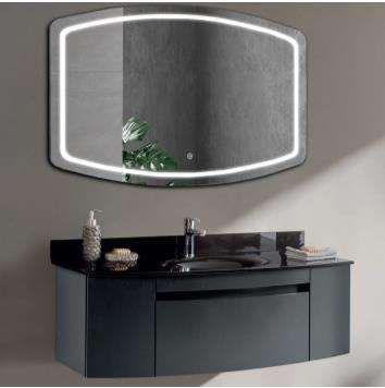 ROSALINE 39120 V31 Black Lacquer Doors & Metallic Smokey Glass Washbasin