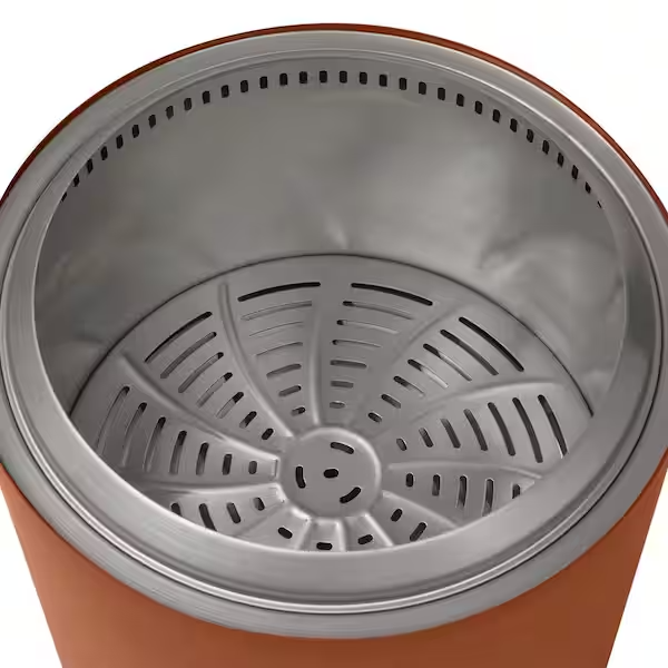 19" Low Smoke Stainless Steel Outdoor Fire Pit – Portable, Burnt Orange Wood Burning