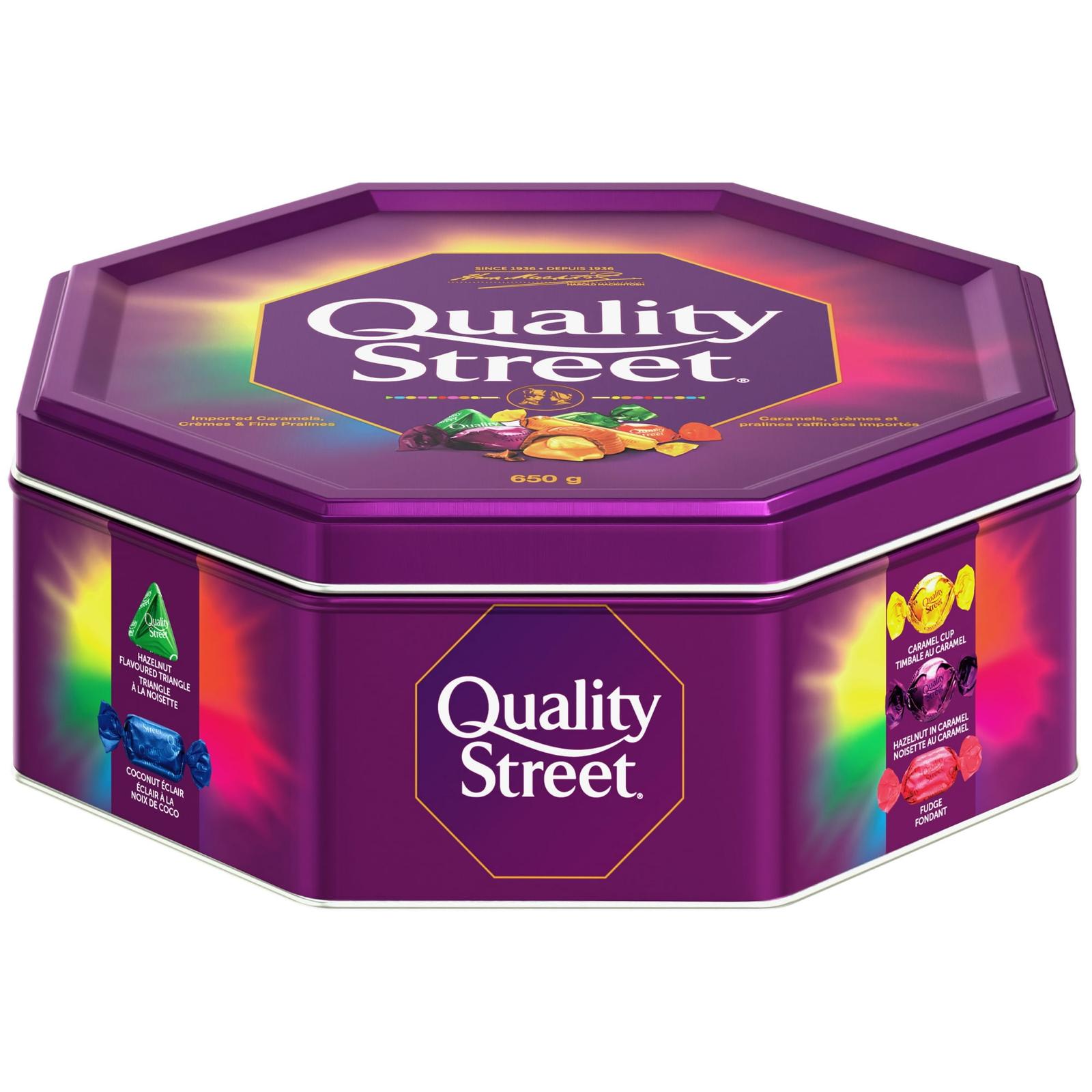 Quality Street Assorted Chocolates & Candies, Individually Wrapped, Gift Tin, 650g