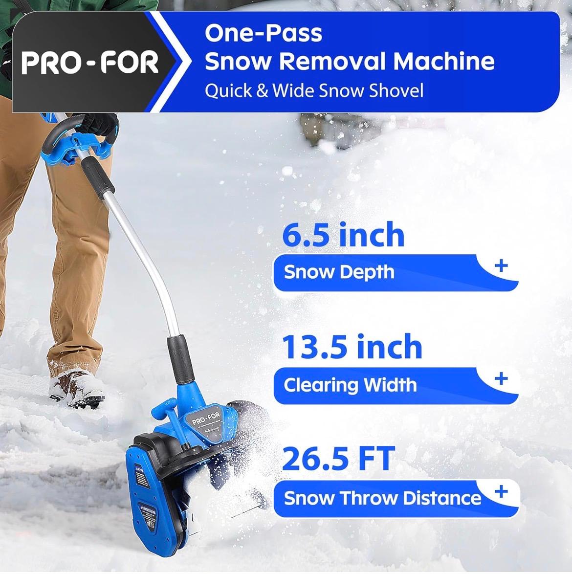 PRO-FOR 21904 Cordless Snow Shovel