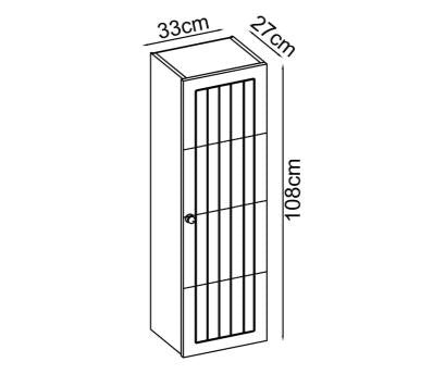 EFES 10833 V32 M. N. Ant. Lacquer Doors & Sides Melamined MDF