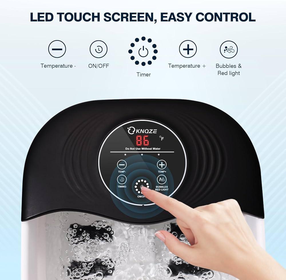 KNQZE Foot SPA Massagaer-Collapsible & Bubble & Remote Control