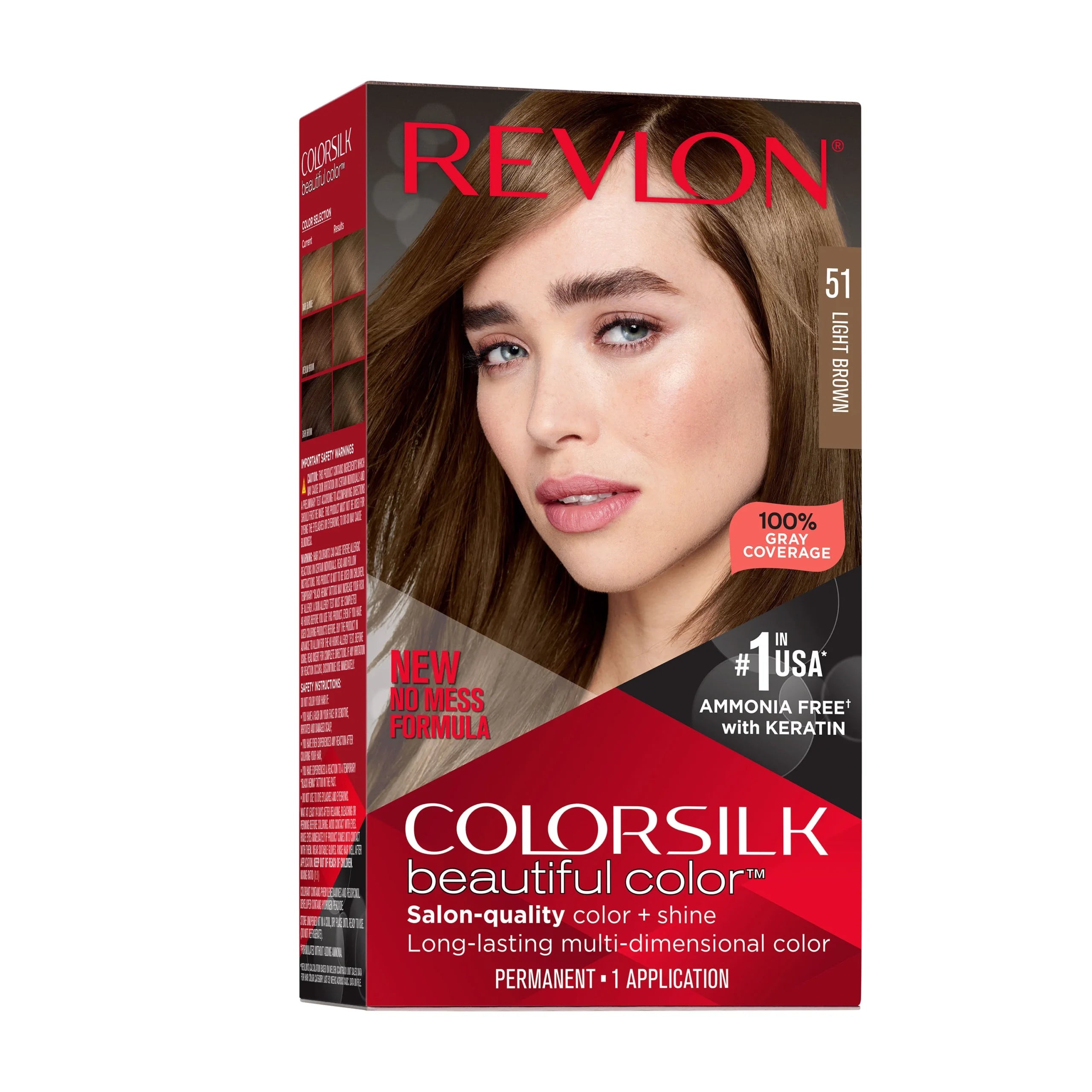 Revlon ColorSilk Hair Color – Dark Soft Brown, 2-Pack