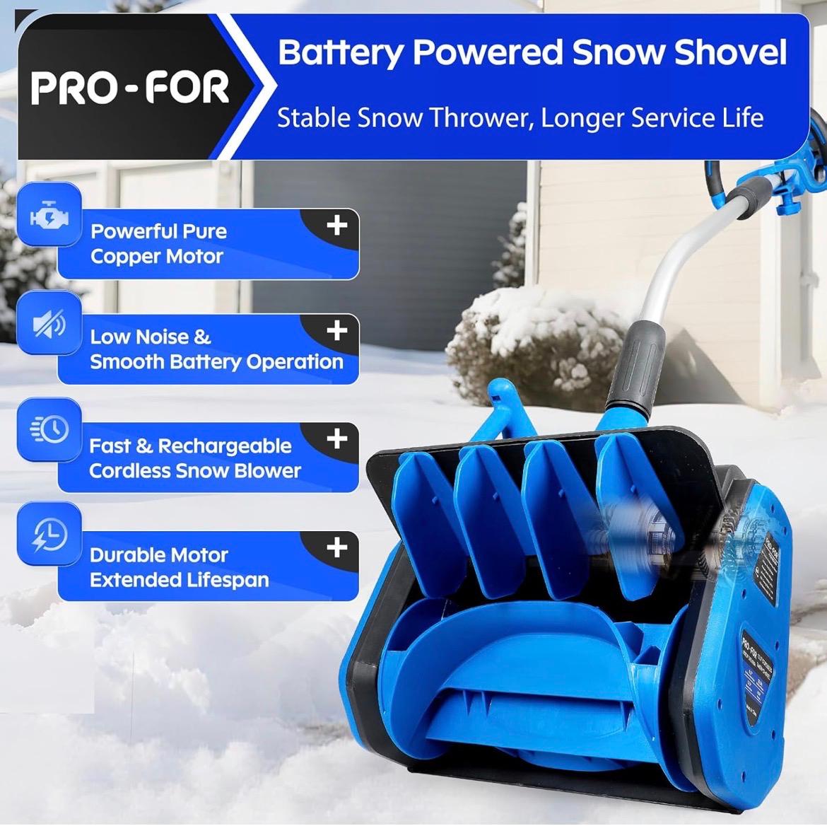 PRO-FOR 21904 Cordless Snow Shovel
