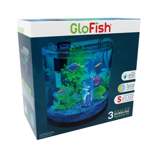 GloFish 3 Gallon Aquarium Kit with LED Light and Filter