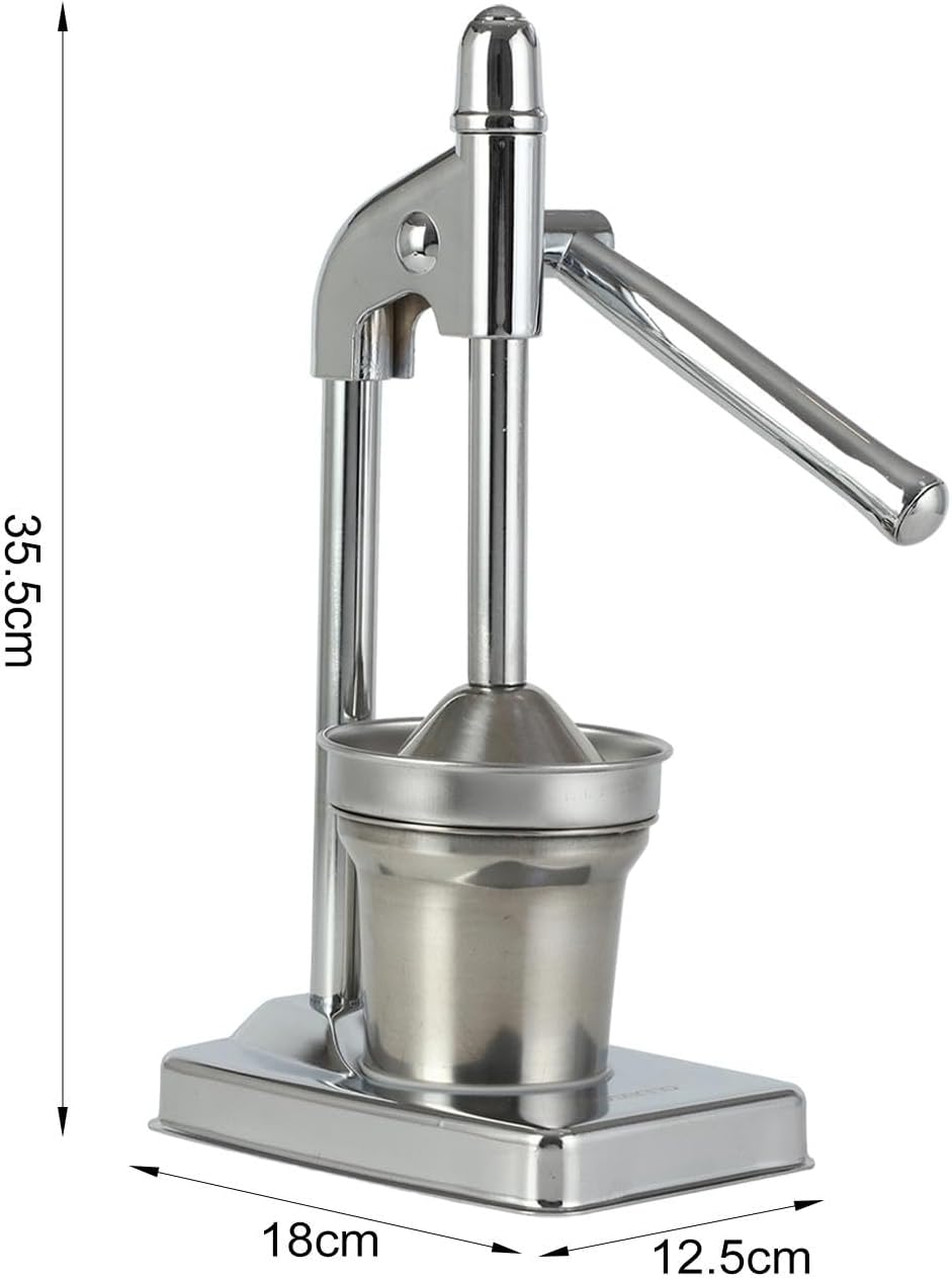 Manual Hand Press Juicer – Heavy Duty Stainless Steel | Commercial Grade Fruit Squeezer