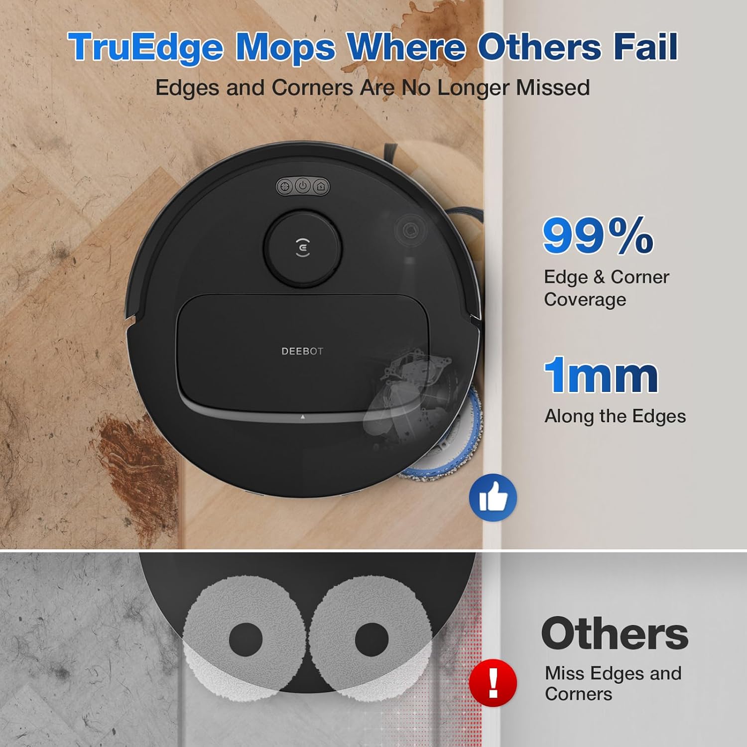 (Refurbished) ECOVACS DEEBOT N30 OMNI – 10000Pa Suction, ZeroTangle 2.0, Auto-Lift Mop Robot Vacuum