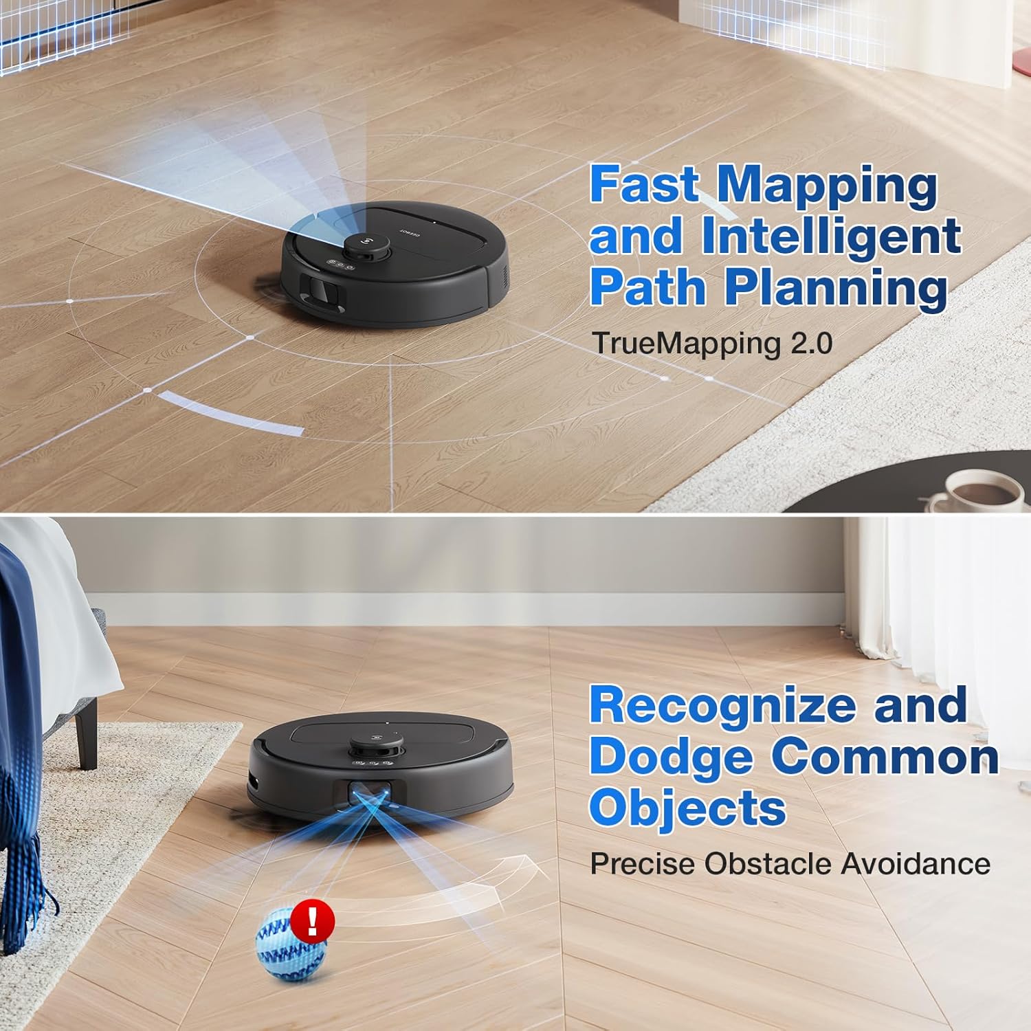 (Refurbished) ECOVACS DEEBOT N30 OMNI – 10000Pa Suction, ZeroTangle 2.0, Auto-Lift Mop Robot Vacuum