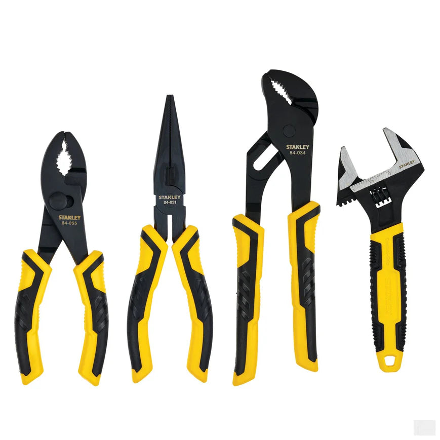 STANLEY 4-Piece Pliers and Wrench Set – Durable Hand Tools