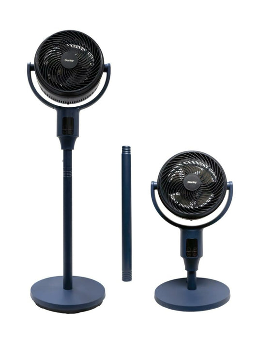 Danby 7" Ultra Quiet 9-Speed Air Circulator Fan – Midnight Blue with DC Motor, Remote & Aromatherapy