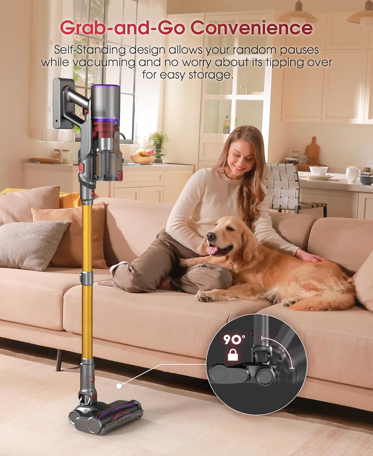 UNINELL HOME UV5 Cordless Vacuum Cleaner – Free Shipping | 550W | 48KPA | 65min Runtime