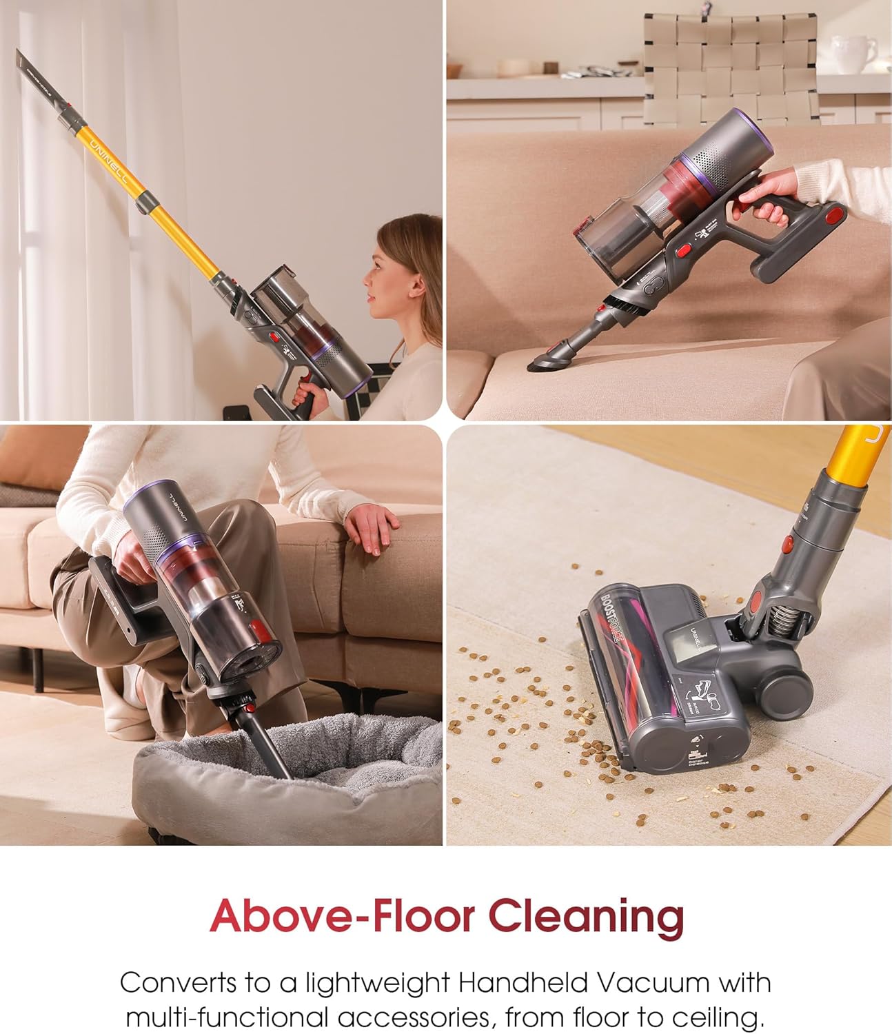 UNINELL HOME UV5 Cordless Vacuum Cleaner – Free Shipping | 550W | 48KPA | 65min Runtime