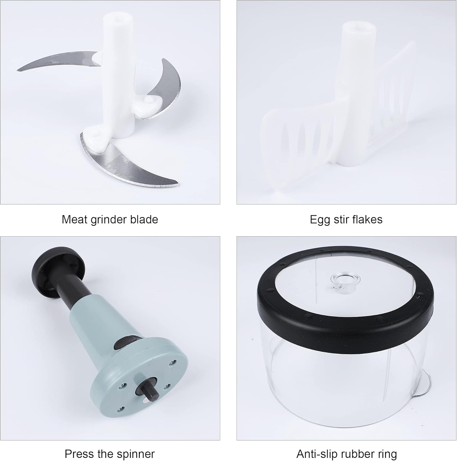 Manual Vegetable Chopper – Multi-Function, Large Capacity | Stainless Steel Blades & Safety Lock