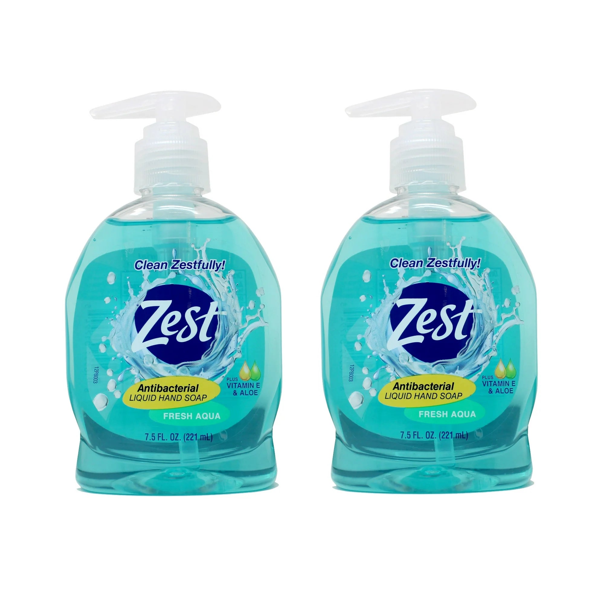 Zest Antibacterial Hand Soap with Vitamin E & Aloe - Fresh Aqua