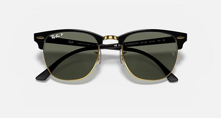 Ray-Ban Clubmaster Classic RB3016 – Black & Gold Frame Gradient Lenses