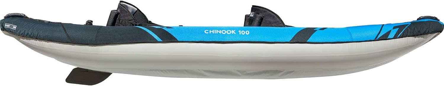 Aquaglide Chinook 100 Inflatable Kayak – 10 FT 2-Person Packable Kayak with Seats, Fin & Storage Bag