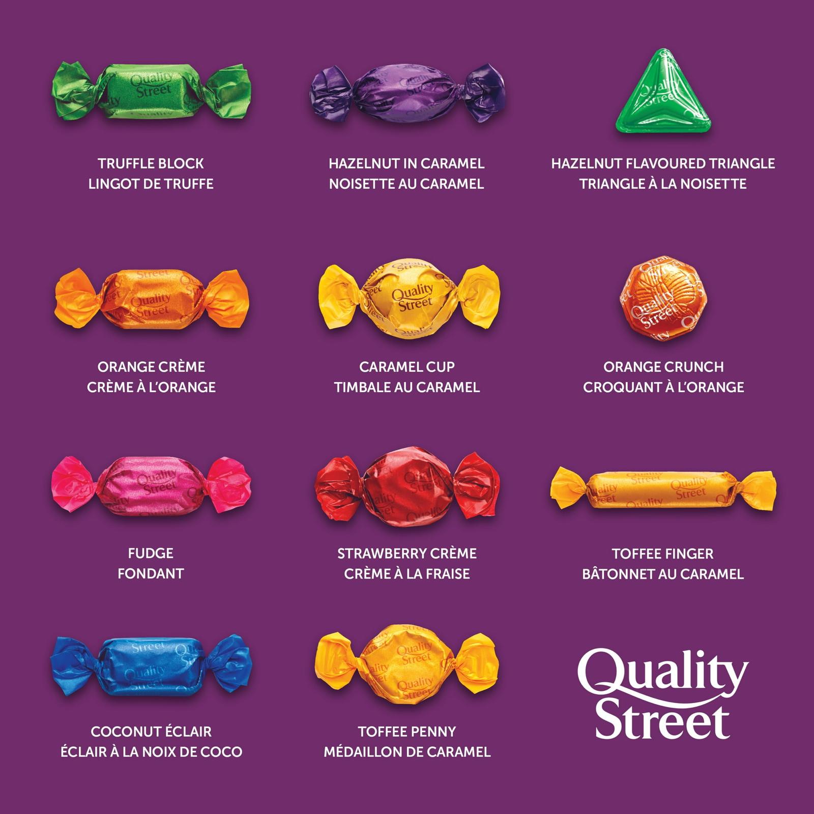 Quality Street Assorted Chocolates & Candies, Individually Wrapped, Gift Tin, 650g