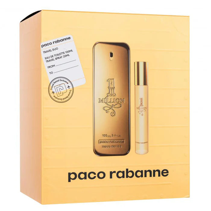 1 Million by Paco Rabanne 100ml EDT + 20ml Spray Gift Set for Men