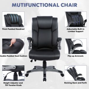 COLAMY Ergonomic Office Chair 300lbs Computer Chair With Inflatable Lumbar Support Model.2822