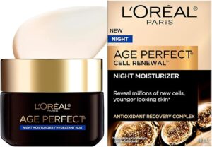 L'Oreal Paris Night Face Moisturizer Cream, Age Perfect Cell Renewal