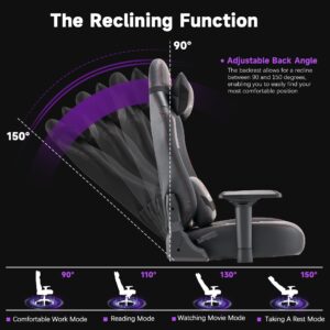 COLAMY PU Leather Big & Tall Office Chair 400lbs Computer Chair Model.5309